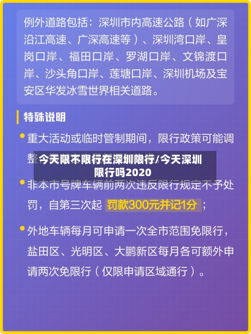 今天限不限行在深圳限行/今天深圳限行吗2020-第2张图片