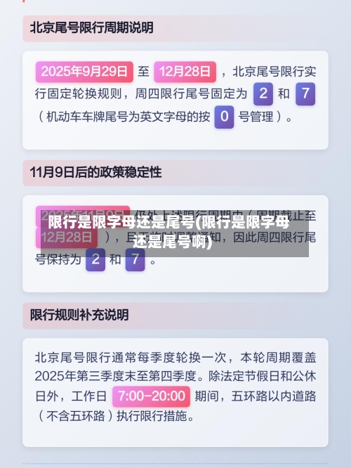 限行是限字母还是尾号(限行是限字母还是尾号啊)-第3张图片