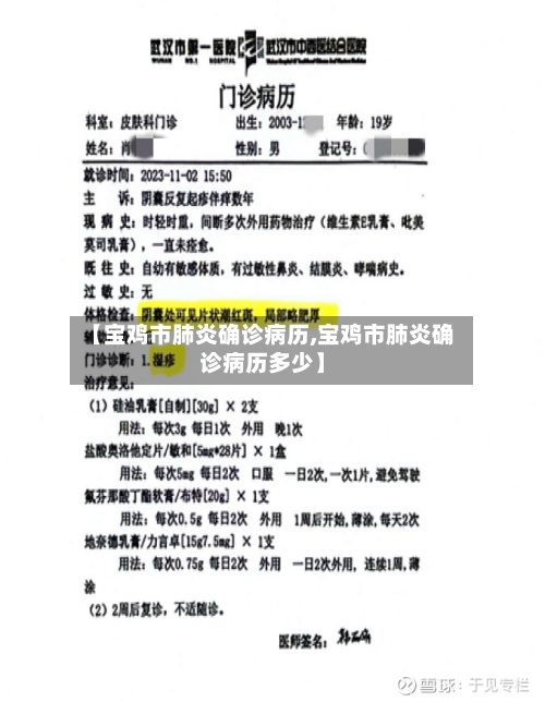 【宝鸡市肺炎确诊病历,宝鸡市肺炎确诊病历多少】-第2张图片