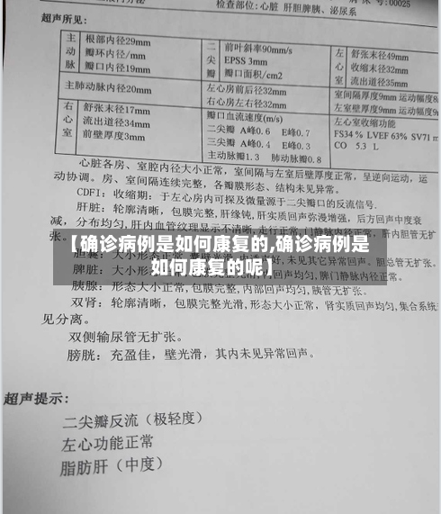 【确诊病例是如何康复的,确诊病例是如何康复的呢】-第2张图片