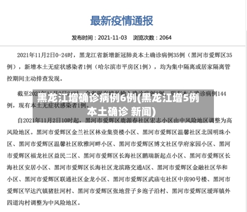 黑龙江增确诊病例6例(黑龙江增5例本土确诊 新闻)-第3张图片