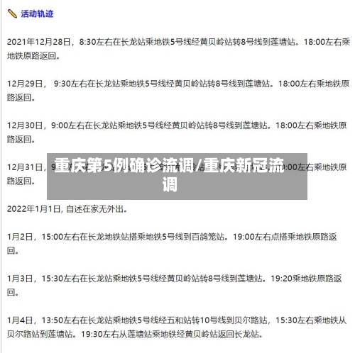 重庆第5例确诊流调/重庆新冠流调-第3张图片