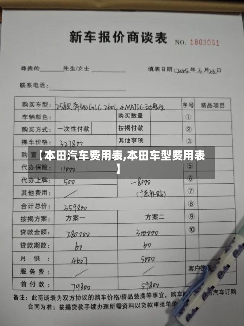 【本田汽车费用表,本田车型费用表】-第2张图片