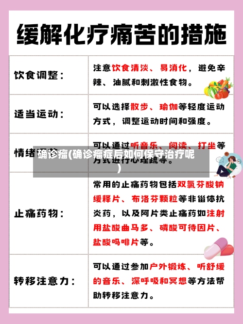 确诊瘤(确诊瘤症后如何保守治疗呢)-第2张图片