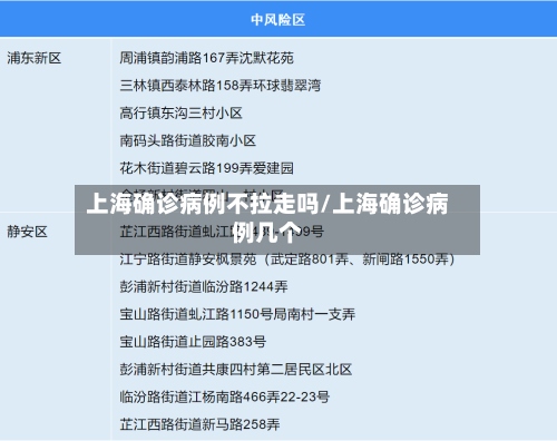 上海确诊病例不拉走吗/上海确诊病例几个-第2张图片