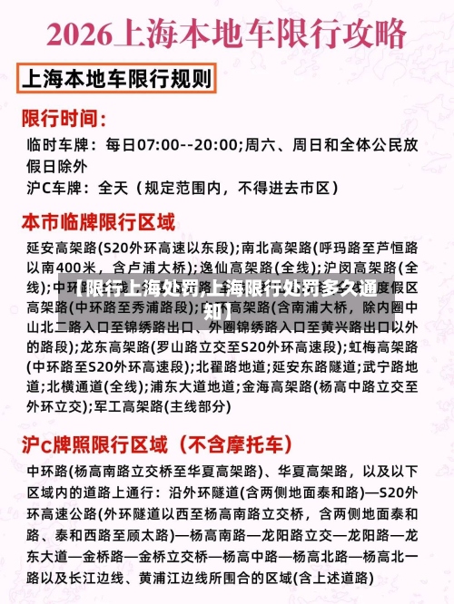 【限行上海处罚,上海限行处罚多久通知】-第2张图片