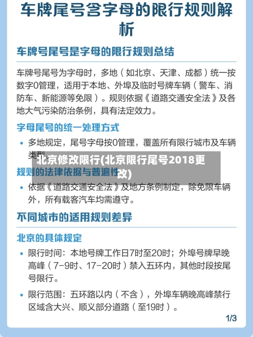 北京修改限行(北京限行尾号2018更改)-第2张图片