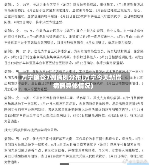 万宁确诊7例病例分布(万宁今天新增病例具体情况)