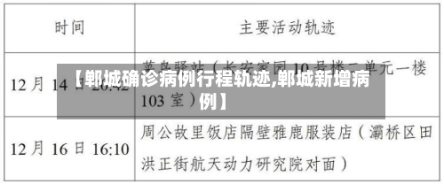 【郸城确诊病例行程轨迹,郸城新增病例】-第3张图片