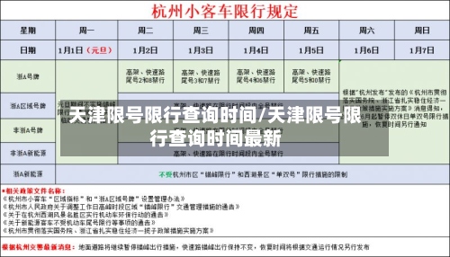 天津限号限行查询时间/天津限号限行查询时间最新