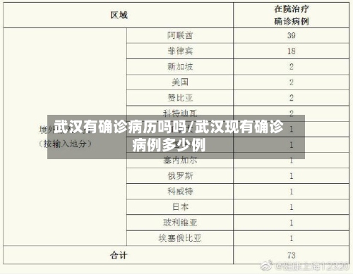 武汉有确诊病历吗吗/武汉现有确诊病例多少例-第2张图片
