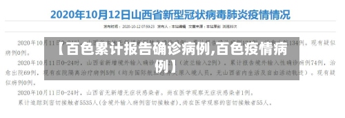 【百色累计报告确诊病例,百色疫情病例】-第3张图片