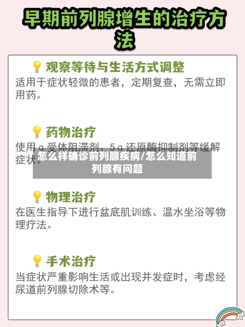 怎么样确诊前列腺疾病/怎么知道前列腺有问题