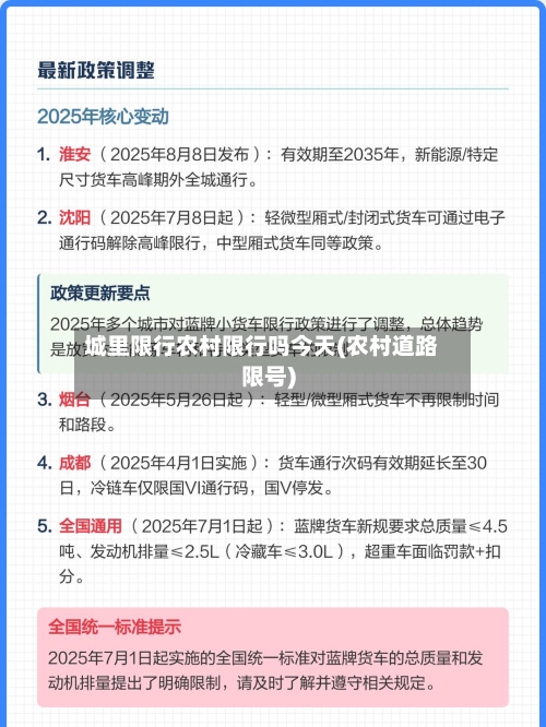 城里限行农村限行吗今天(农村道路限号)
