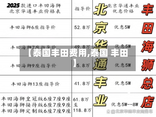【泰国丰田费用,泰国 丰田】-第2张图片