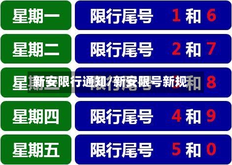 新安限行通知/新安限号新规-第2张图片
