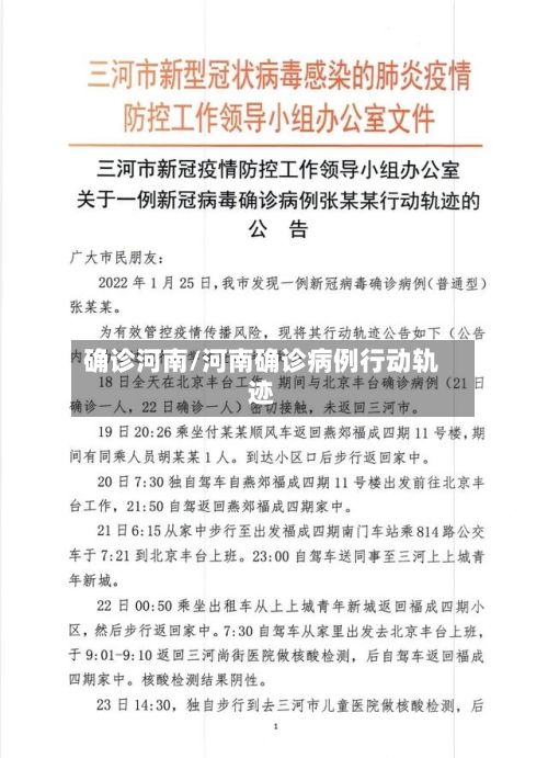 确诊河南/河南确诊病例行动轨迹-第2张图片