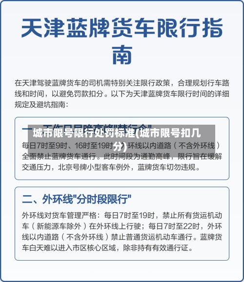 城市限号限行处罚标准(城市限号扣几分)-第3张图片