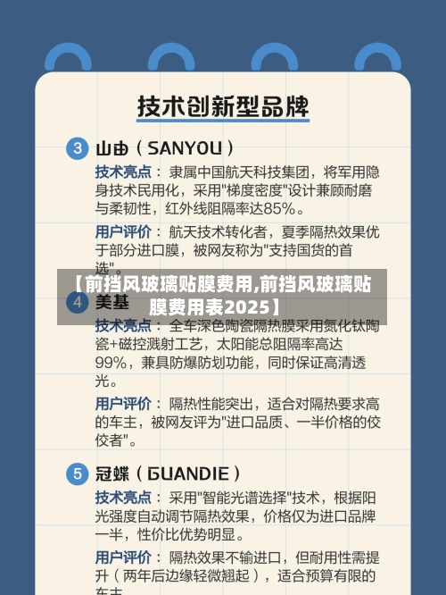 【前挡风玻璃贴膜费用,前挡风玻璃贴膜费用表2025】