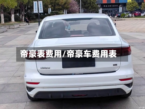 帝豪表费用/帝豪车费用表-第3张图片