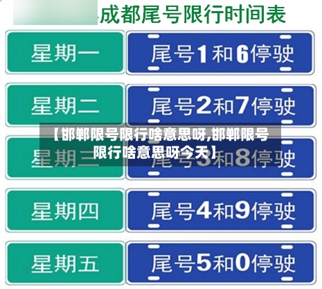 【邯郸限号限行啥意思呀,邯郸限号限行啥意思呀今天】