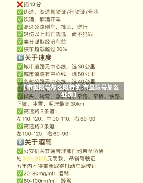 【市里限号怎么限行的,市里限号怎么处罚】-第2张图片