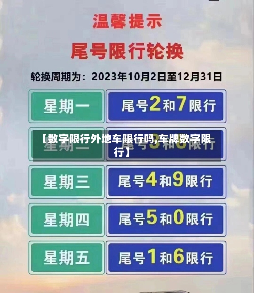 【数字限行外地车限行吗,车牌数字限行】