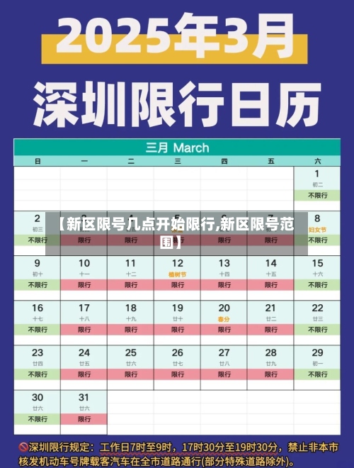 【新区限号几点开始限行,新区限号范围】