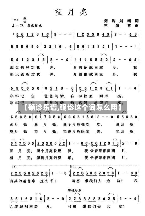 【确诊乐谱,确诊这个词怎么用】-第2张图片