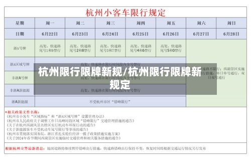 杭州限行限牌新规/杭州限行限牌新规定-第2张图片