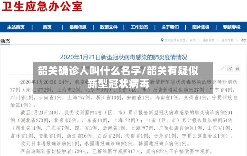 韶关确诊人叫什么名字/韶关有疑似新型冠状病毒-第2张图片