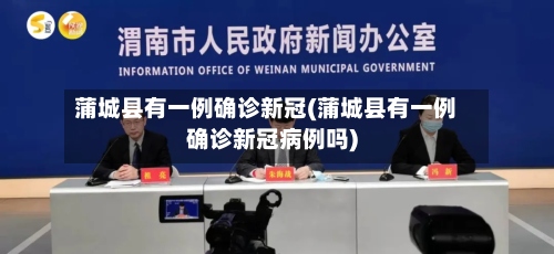 蒲城县有一例确诊新冠(蒲城县有一例确诊新冠病例吗)