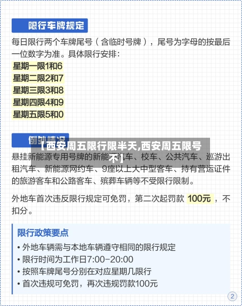 【西安周五限行限半天,西安周五限号不】-第2张图片