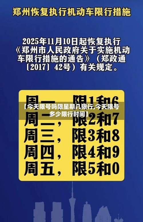 【今天限号吗限星期几限行,今天限号多少限行时间】
