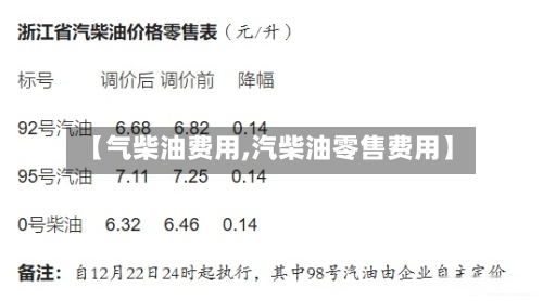 【气柴油费用,汽柴油零售费用】
