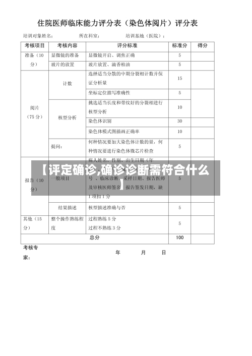 【评定确诊,确诊诊断需符合什么】-第2张图片