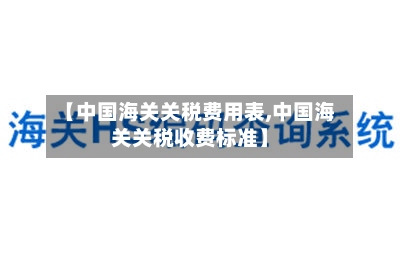 【中国海关关税费用表,中国海关关税收费标准】-第2张图片