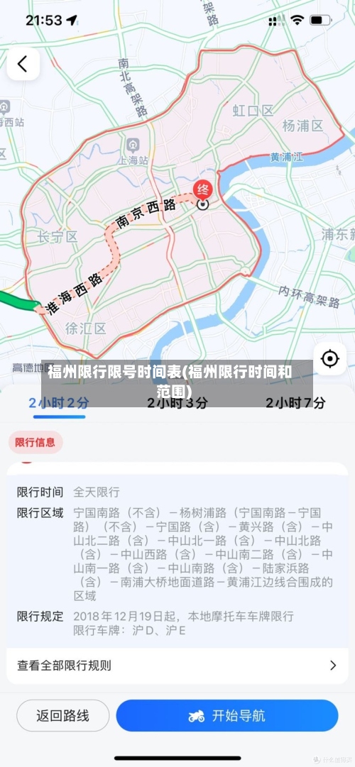 福州限行限号时间表(福州限行时间和范围)-第2张图片