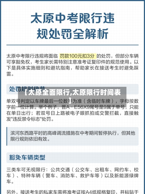 【太原全面限行,太原限行时间表】-第2张图片