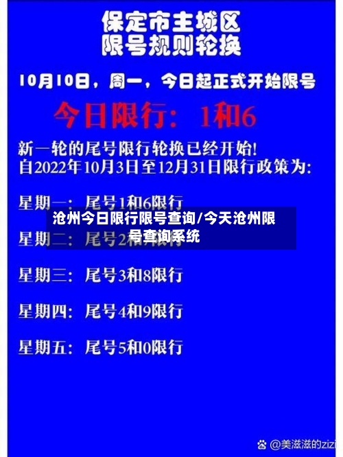 沧州今日限行限号查询/今天沧州限号查询系统-第2张图片