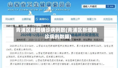 青浦区新增确诊病例数(青浦区新增确诊病例数据)