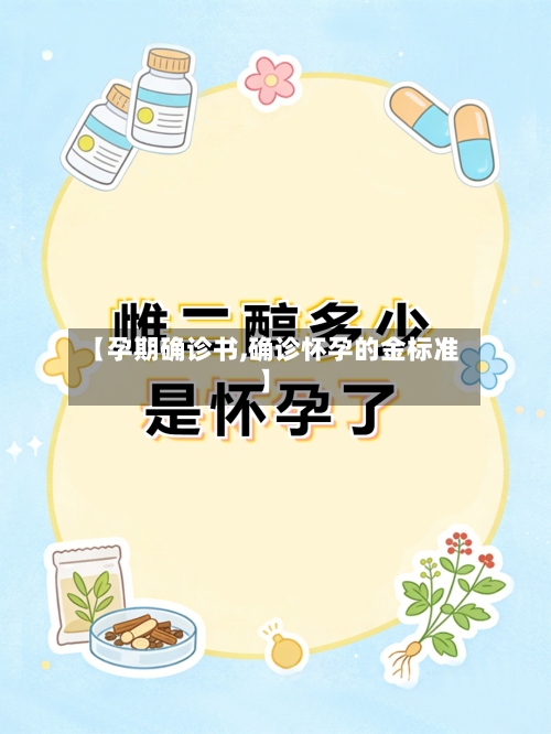 【孕期确诊书,确诊怀孕的金标准】