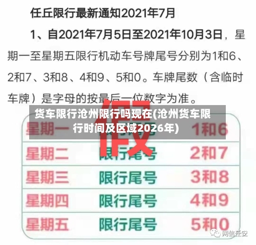 货车限行沧州限行吗现在(沧州货车限行时间及区域2026年)-第2张图片
