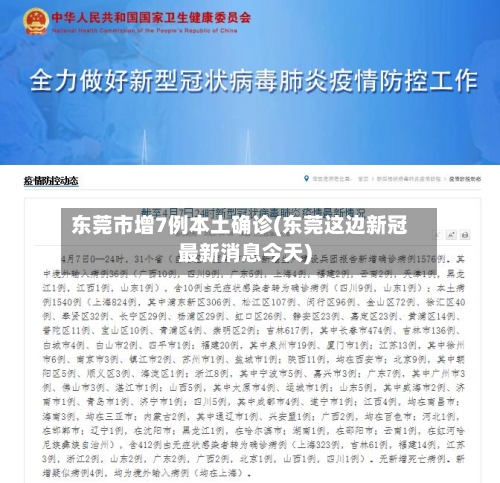 东莞市增7例本土确诊(东莞这边新冠最新消息今天)-第2张图片