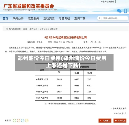 郑州油价今日费用(郑州油价今日费用上涨还是下跌)-第3张图片