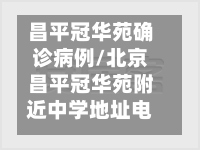 昌平冠华苑确诊病例/北京昌平冠华苑附近中学地址电话-第3张图片