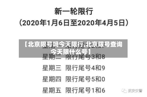 【北京限号吗今天限行,北京限号查询今天限什么号】-第3张图片