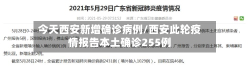 今天西安新增确诊病例/西安此轮疫情报告本土确诊255例-第2张图片