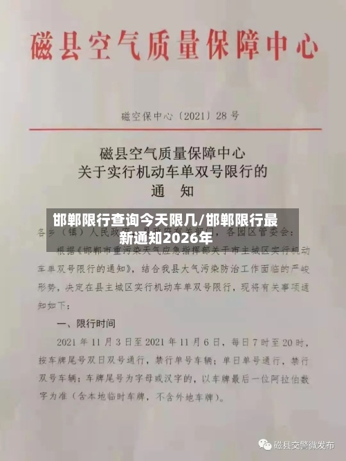 邯郸限行查询今天限几/邯郸限行最新通知2026年-第3张图片