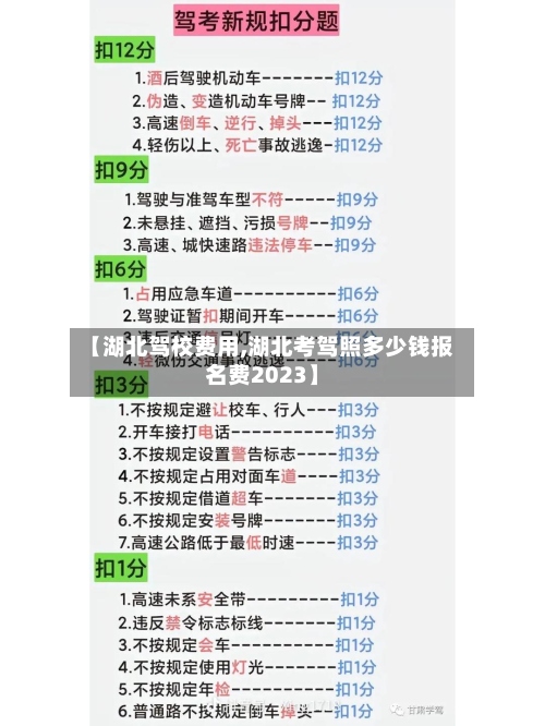 【湖北驾校费用,湖北考驾照多少钱报名费2023】-第3张图片